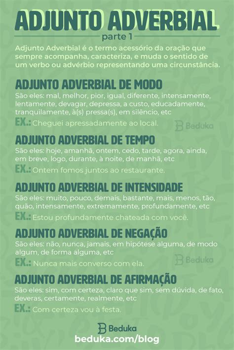 Adjunto Adverbial é O Termo Acessório Da Oração Que Sempre Acompanha