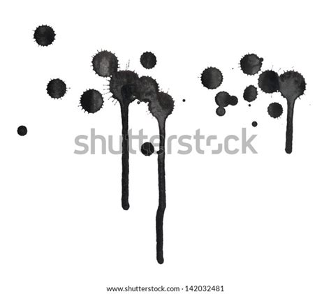 Black Ink Spot Stain Composition Leaks Stock Photo Edit Now 142032481