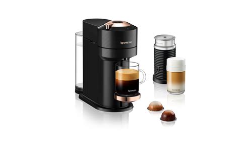 Vertuo Next Premium Black Rose Gold Coffee Machine And Milk Frother