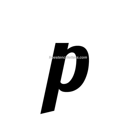 Print Small P Letter Stencil Free Stencil Letters