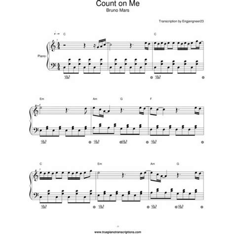 Bruno Mars Count On Me Chords Piano Totallyfreeloads