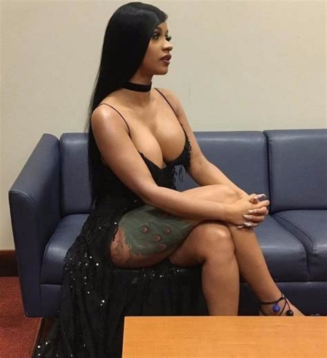 Cardi B In A Slutty Dress With Her Tits Popping Out Porn Pic