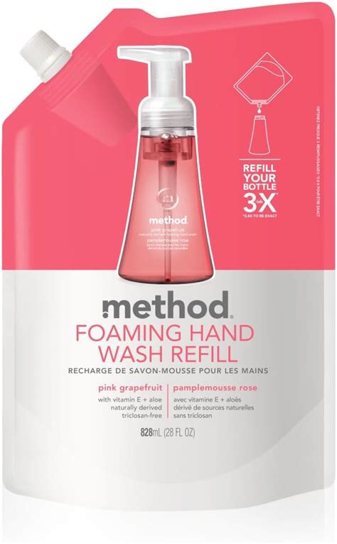 Method Foaming Hand Wash Refill Pink Grapefruit 28 Fl Oz 828 Ml
