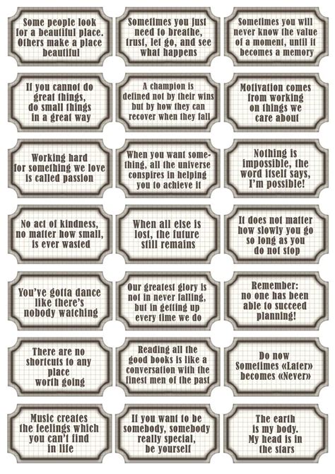Printable Junk Journal Inspirational Words Labels 15 Pages Etsy