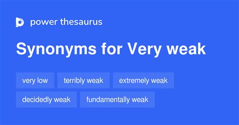 Very Weak Synonyms 66 Words And Phrases For Very Weak