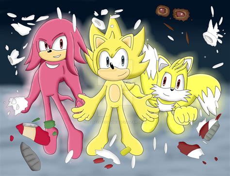 Comm Super Boom Sonic Knuckles And Tails By Hedgecatdragonix On