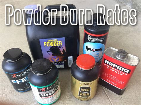 Comparative Burn Rate Chart Lists 163 Powders Daily Bulletin Powder