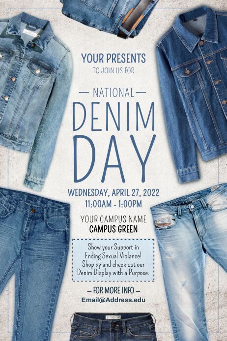 Denim Day Campaign Poster Template Postermywall