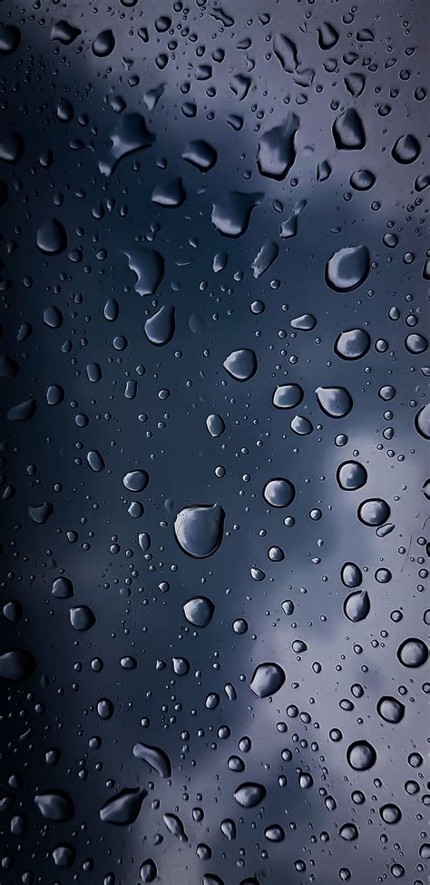 Water Drop Drops Glass Paper Poly Rain Screen Hd Phone Wallpaper