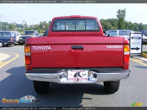 2000 Toyota Tacoma Regular Cab 4x4 Cardinal Red Oak Photo 14
