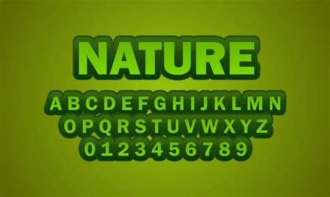 Nature Font Alphabet 2974480 Vector Art At Vecteezy