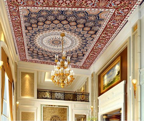 Customize 3d Luxury Ceiling Wallpaper Soft Case Wallpapers