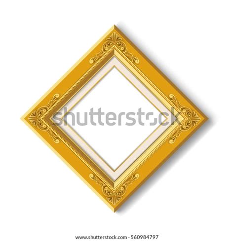 Vintage Gold Picture Frame Stock Vector Royalty Free 560984797