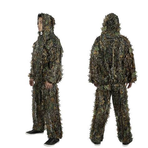 Outdoor Ghillie Suits Camouflage Hunting Cloth Woodland Hunting Outfit