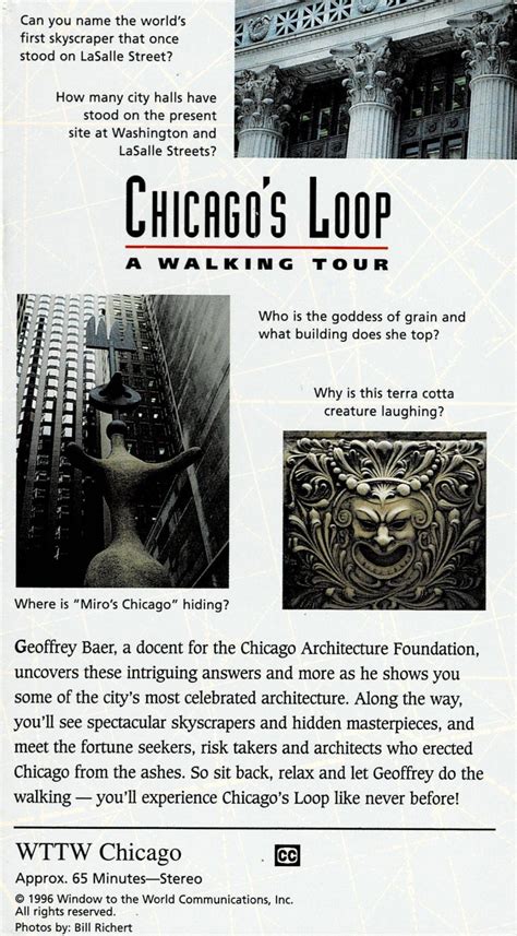 Chicagos Loop A Walking Tour Wttw Channel 11 Documentary Vhs Video