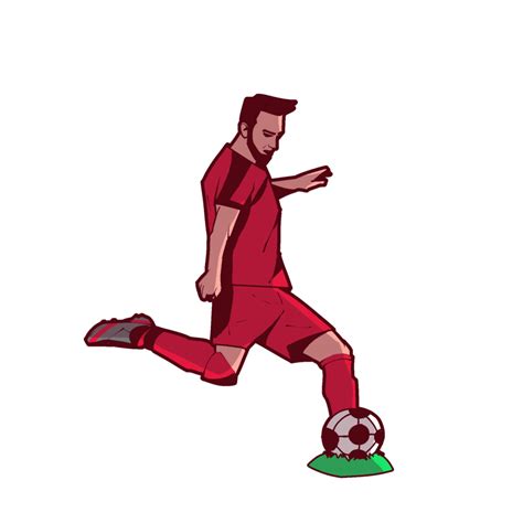 Playing Football Cartoon Illustration Sticker 14500460 Png