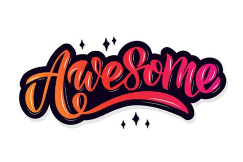 The Word Awesome Clipart