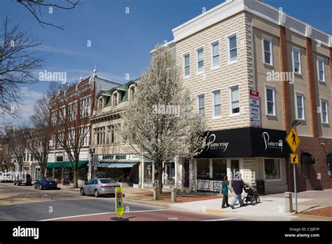 Main Street Shopping And Business District Of Westminster Maryland