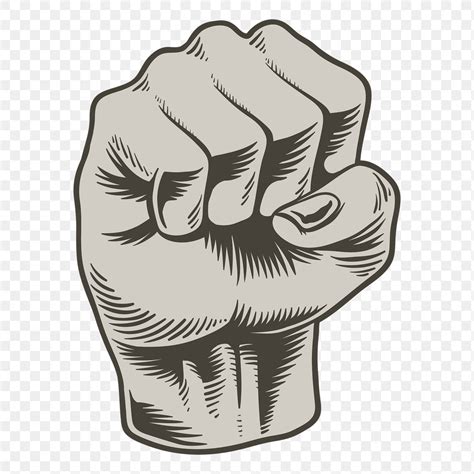 Hand Drawn Strong Fist Design Element Free Transparent Png 2394075