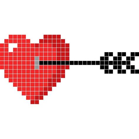 Aujourd'hui j'ai dessiner un dessin en pixel art très facile à faire , un petit coeur. Coeur et fléche - Déco Pixel Art Fêtes, Déco Stickers en ...