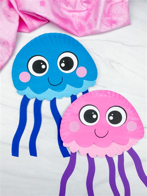 Jellyfish Paper Plate Craft For Kids Free Template