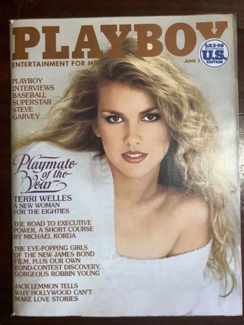 Playboy Magazine June Playmate Of The Year Terri Welles Cathy