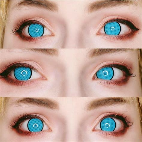 Sweety Crazy Lens Cyan Mesh Blue Screen Uniqso Cosplay Contacts