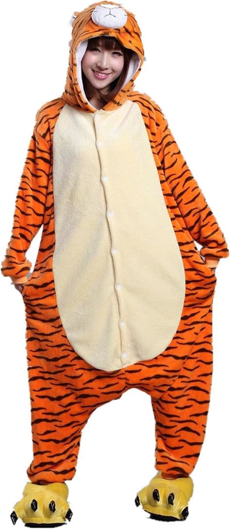 Japsom Unisex Adult Tiger Onesie Costume Kigurumi Pajamas