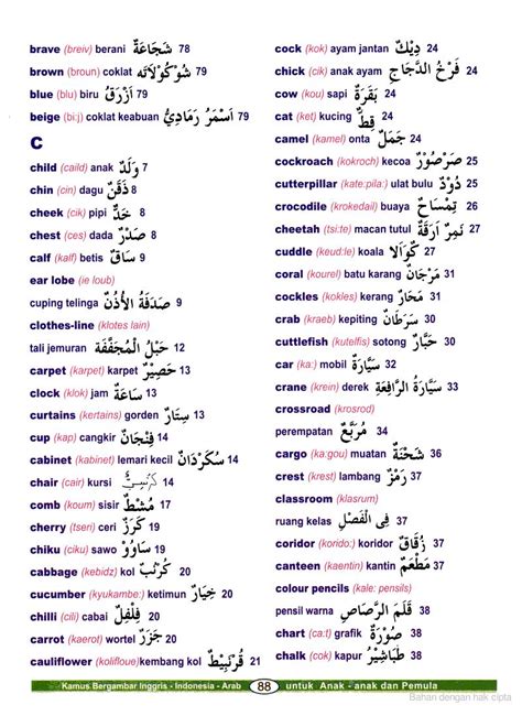 Ukuran 17 x 24 x 5,85 cm. KETIKAN: Kamus Bahasa Arab Bergambar