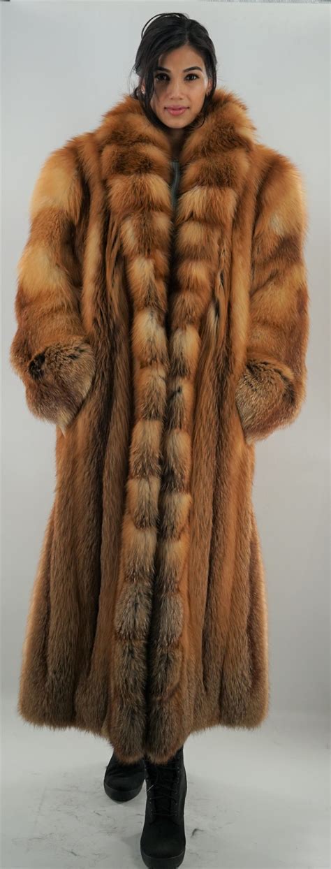 Full Length Red Fox Coat Furs Marc Kaufman Furs