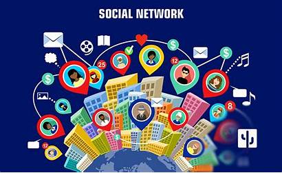 Social Network Networking Infographic Concept Flat Het