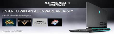 Alienware Area 51m Sweepstakes Win A Brand New Alienware Area 51m