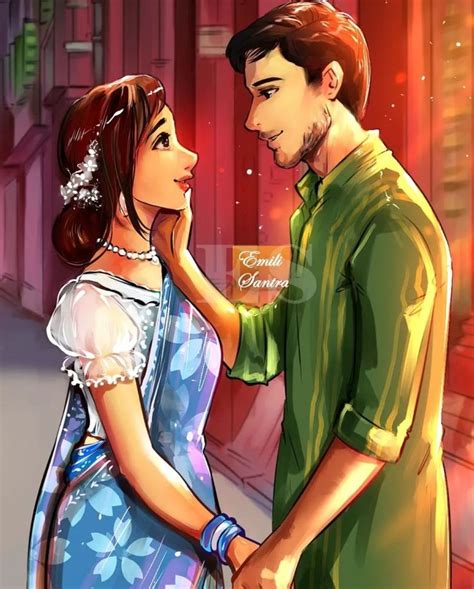 Colourful Art Couple Picture Cartoon Girl Images Couple Cartoon Girl