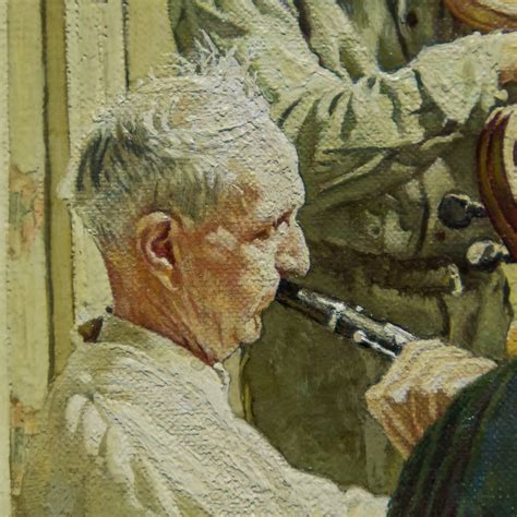 Shuffletons Barbershop By Norman Rockwell 1950 Close Up