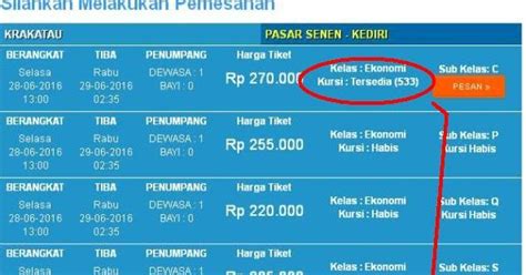 Format yang perlu dituliskan pun tetap sama, yaitu Cara Cek Kursi Kereta Api yang Masih Kosong - Asik Liburan