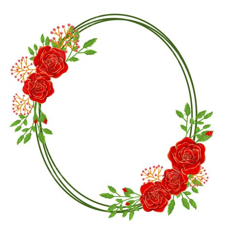 Gambar Bingkai Bunga Mawar Merah Mawar Merah Floral Mawar Png
