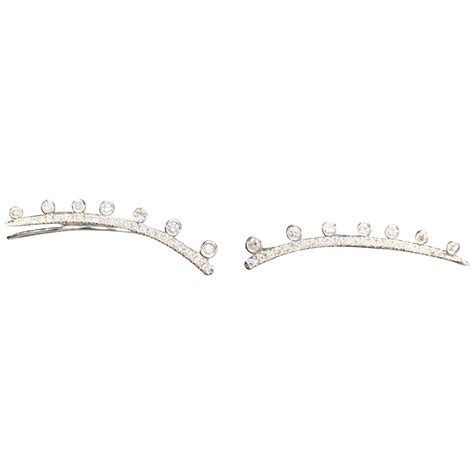 Pendant Diamond White Gold Earrings For Sale At 1stDibs