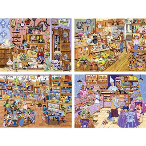 Set Of 4 Sandy Rusinko 1000 Piece Jigsaw Puzzles Bits And Pieces Uk