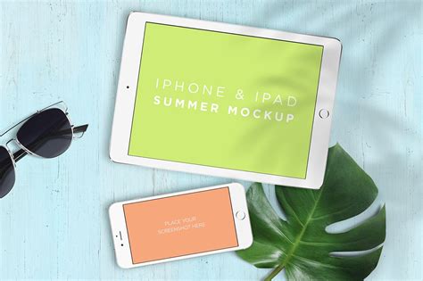 Mockup Iphone And Ipad Summer Iphone Mockups ~ Creative Market