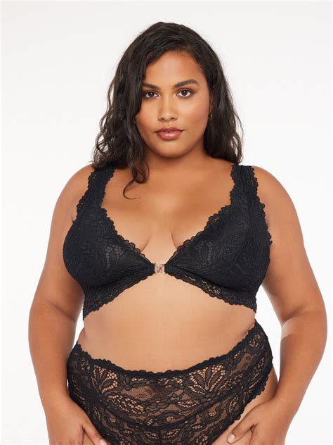 Romantic Corded Lace Front Closure Bralette In Black Savage X Fenty Netherlands