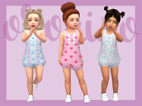 Toddler Playdate N03 Onesie Ruffle By Ororizo At Tsr Sims 4 Updates