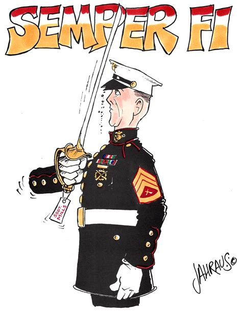 Marine Cartoon Funny T For Marine