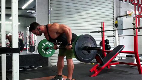Bent Over Barbell Rows Overhand Demo Youtube