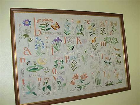 Wildflower Alphabet Sampler Made By Me In The 1960s Vintage World