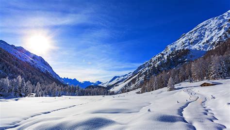 Photo Of Mountain During Winter Season Hd Wallpaper Wallpaper Flare