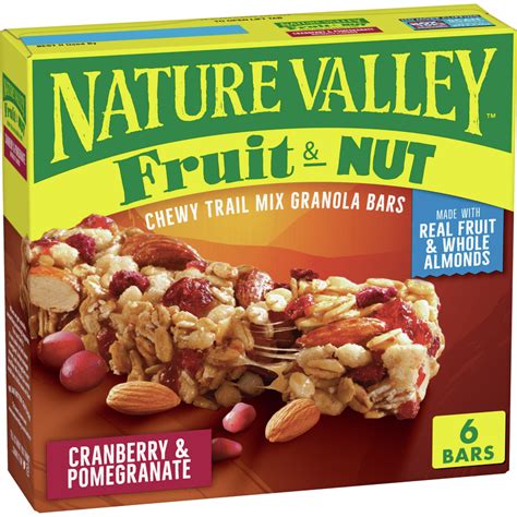 Nature Valley Chewy Trail Mix Granola Bars Cranberry And Pomegranate 6