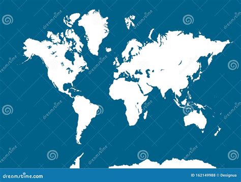 World Map On Blue Background Stock Vector Illustration Of Modern
