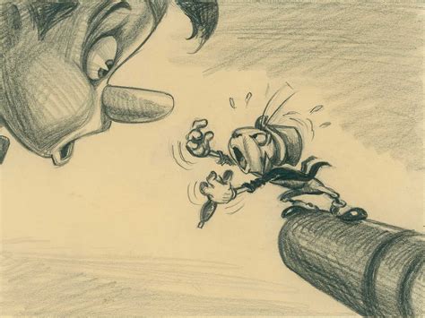 Disney Studio Artist Visual Development For Pinocchio Pencil On Paper