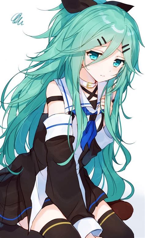 Anime Girl With Mint Green Hair