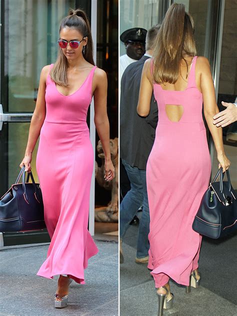 Pics Jessica Albas Pink Dress — Goes Braless And Channels Barbie
